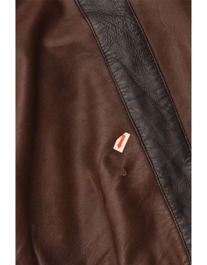 Vintage Herren Lederjacke IT 52 XL Braunes Leder