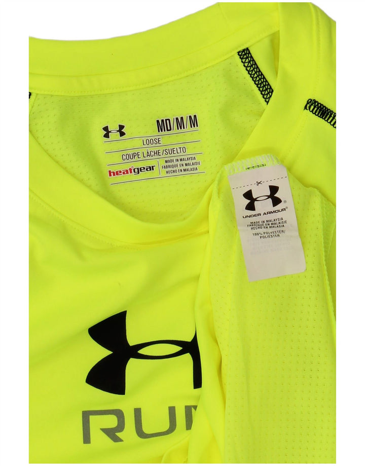 UNDER ARMOUR Herren Heat Gear Graphic T-Shirt Top Mittelgrünes Polyester