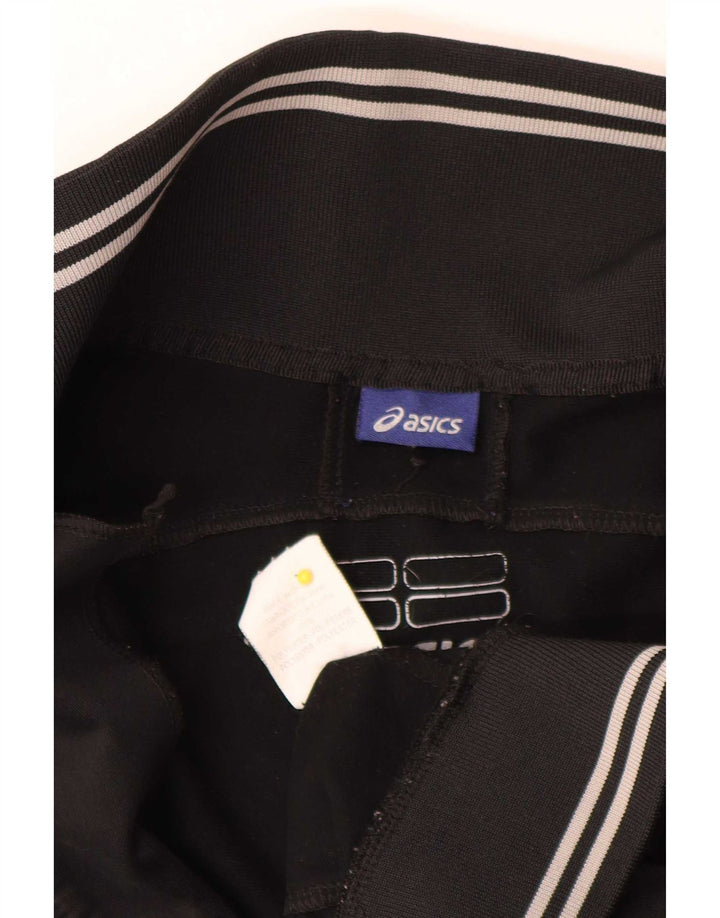 Asics Herren-Trainingsanzug mit grafischem Oberteil, Größe S, Schwarz, Polyester