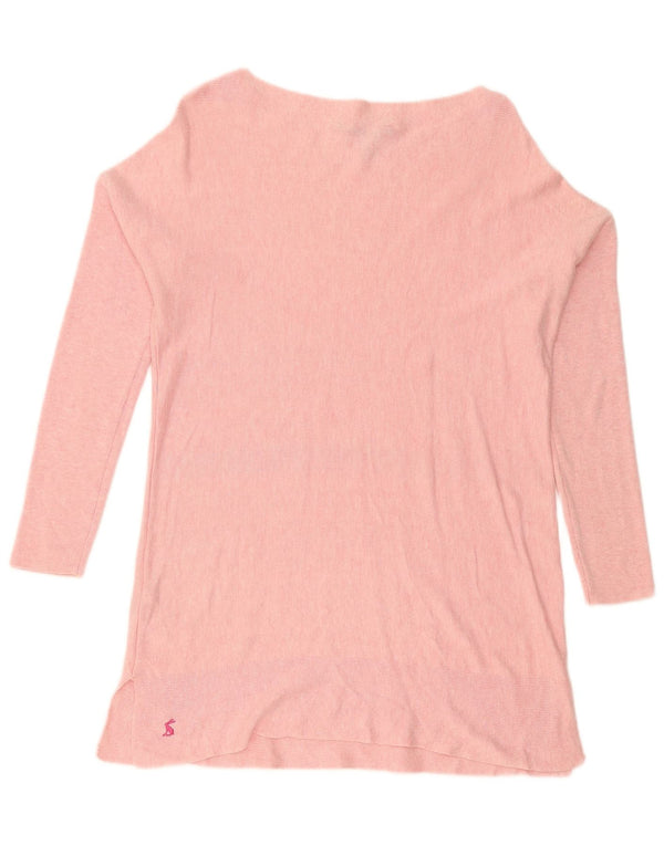 Joules Damen-Pullover, übergroß, U-Boot-Ausschnitt, UK 12, mittelrosa, Baumwolle