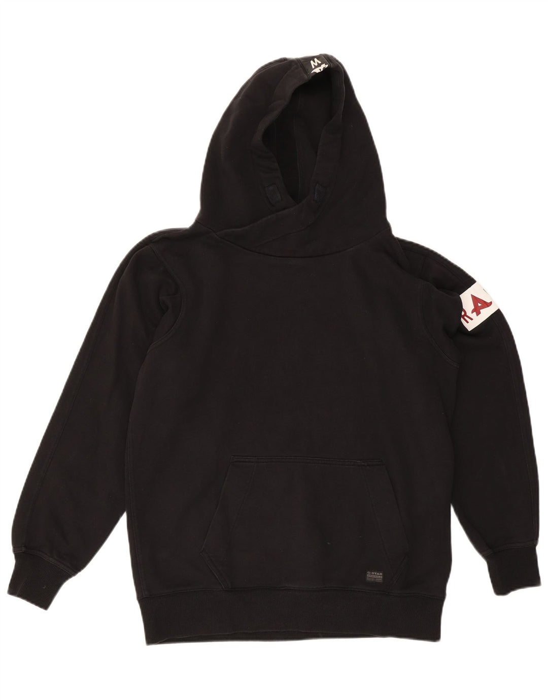 G-Star Herren Grafik-Hoodie-Pullover aus mittelschwarzer Baumwolle