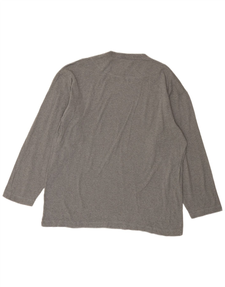 Fila Herren-Oberteil, langärmelig, XL, grau gefleckte Baumwolle