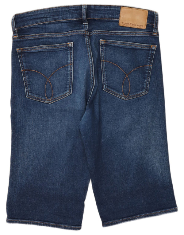 Calvin Klein Herren Denim Shorts W31 Mittelblaue Baumwolle