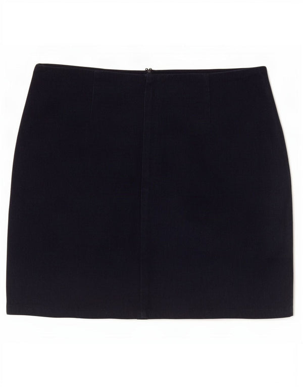 Topshop Damen Mini-Jeansrock UK 10 Small W28 Marineblaue Baumwolle
