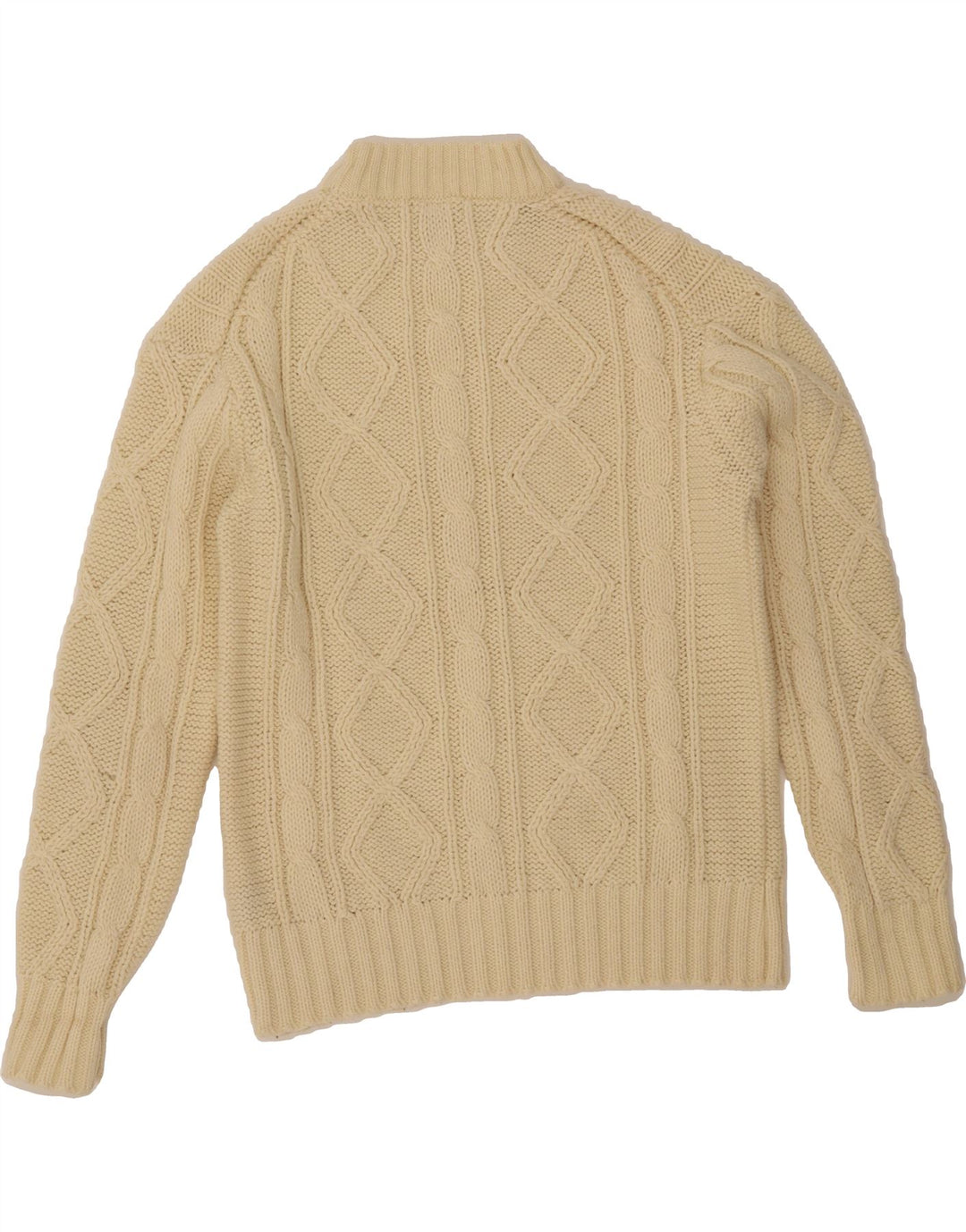 VINTAGE Womens Turtle Neck Jumper Sweater UK 16 Large Off White Vintage Vintage and Second-Hand Vintage from Messina Hembry 