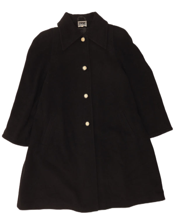 Luisa Spagnoli Damen Mantel UK 14 Mittelschwarze Schurwolle