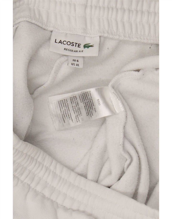 Lacoste Herren-Sportshorts mit normaler Passform, Größe 6 XL, weiße Baumwolle