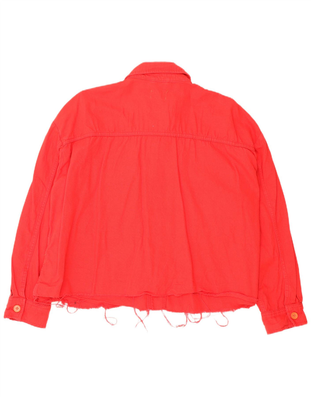 Topshop Damen Petite Crop Übergroße Bomberjacke UK 16 Große rote Baumwolle