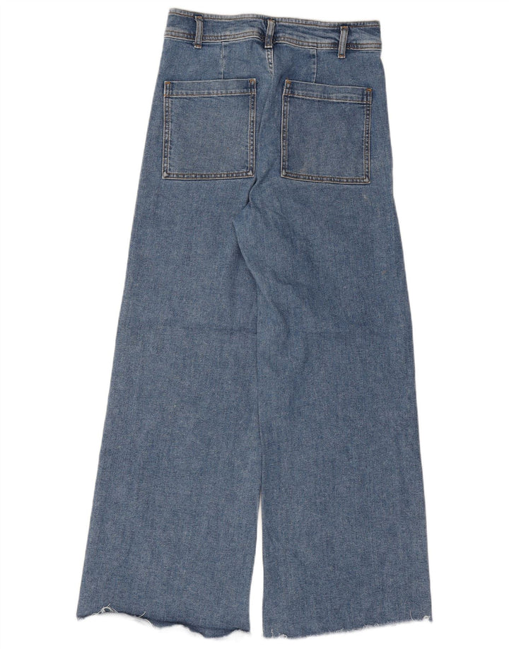 Zara Damen-Jeans mit weitem Bein, EU 40, mittelgroß, W30, L29, Blau