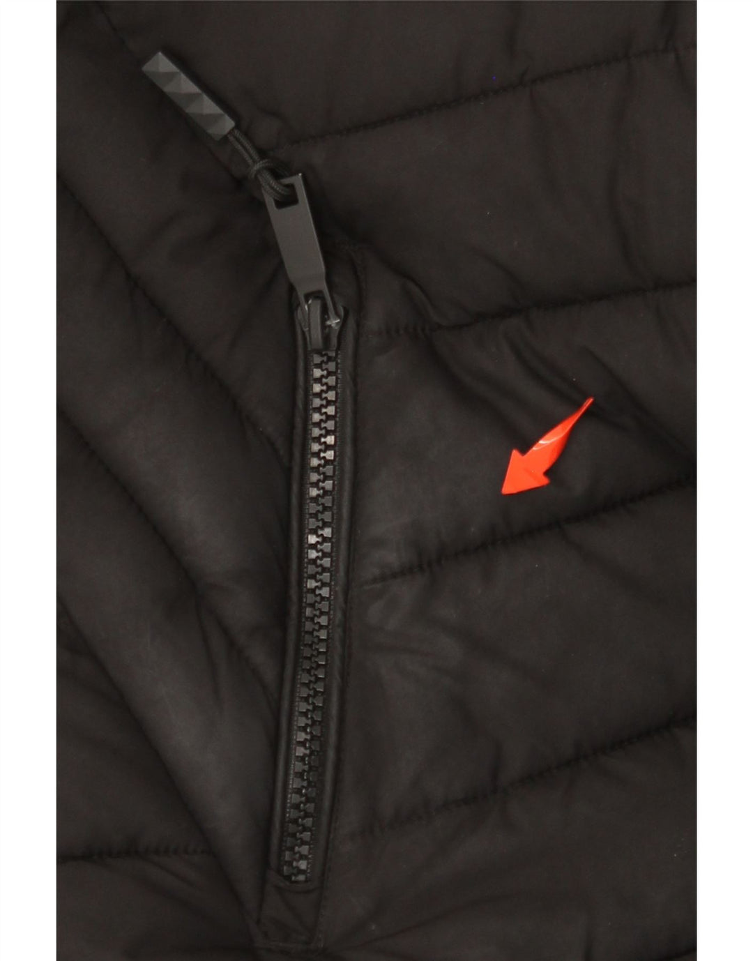 SUPERDRY Wattierter Damenmantel UK 12 Mittelschwarzes Polyester