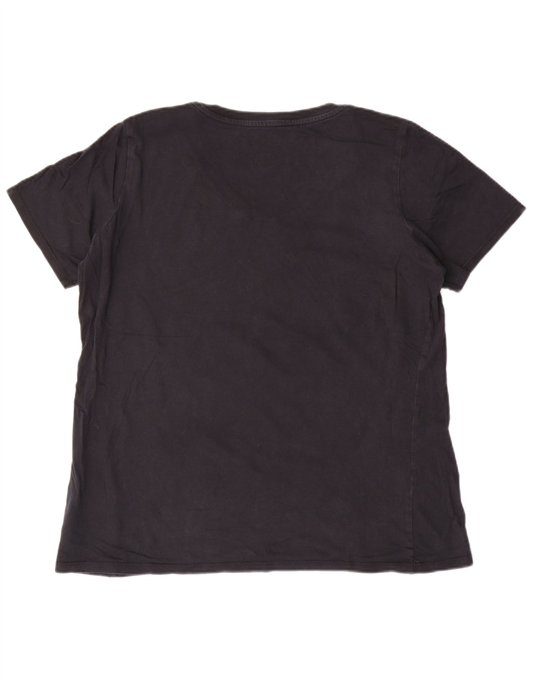 Nike Damen Athletic Cut T-Shirt Top UK 18 XL Schwarz Baumwolle