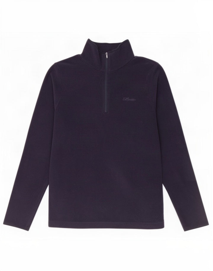 Lotto Herren-Fleecepullover mit Reißverschluss am Hals, klein, marineblau, Polyester