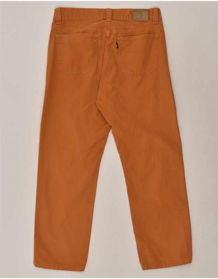 JECKERSON Mens Straight Casual Trousers W32 L26 Brown Cotton | Vintage Jeckerson | Thrift | Second-Hand Jeckerson | Used Clothing | Messina Hembry 