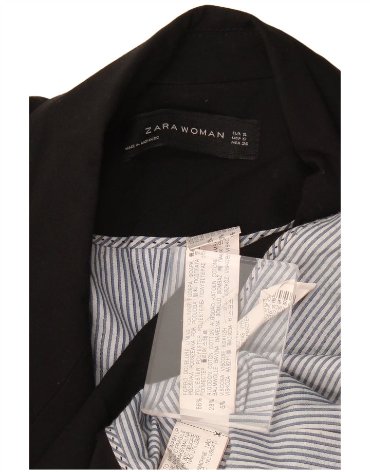 ZARA Damen-Blazer mit 1 Knopf, Gr. 10, Größe S, Schwarz, Polyester
