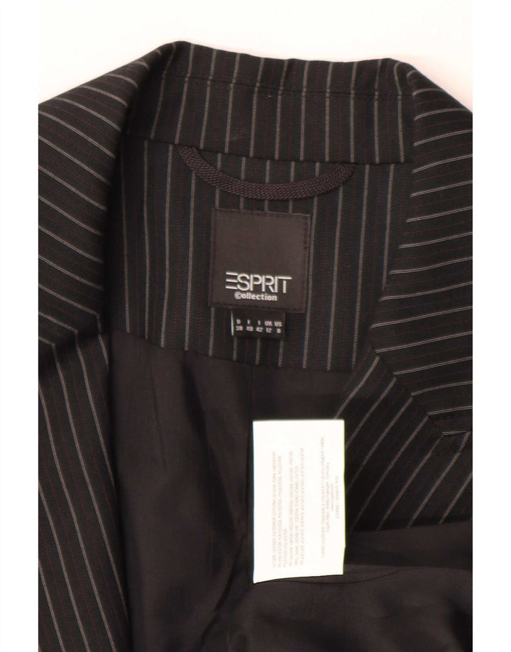 Esprit Damen-Anzug mit 2 Knöpfen, UK 12, Mittel W30 L30, Schwarz gestreift