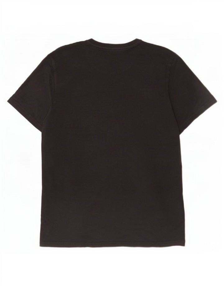 Jack Wills Herren-T-Shirt mit klassischer Passform, mittelschwarzer Baumwolle, mit Grafik