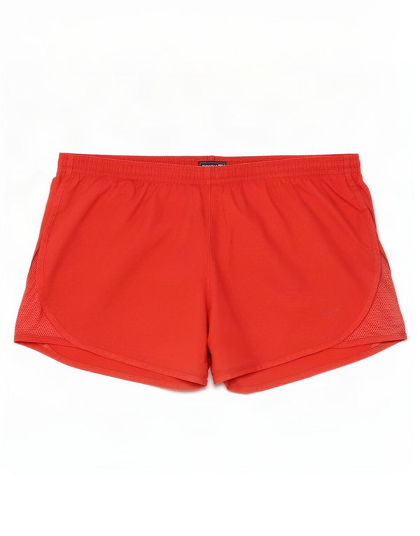 Nike Damen Sportshorts UK 14 Mittelrotes Polyester