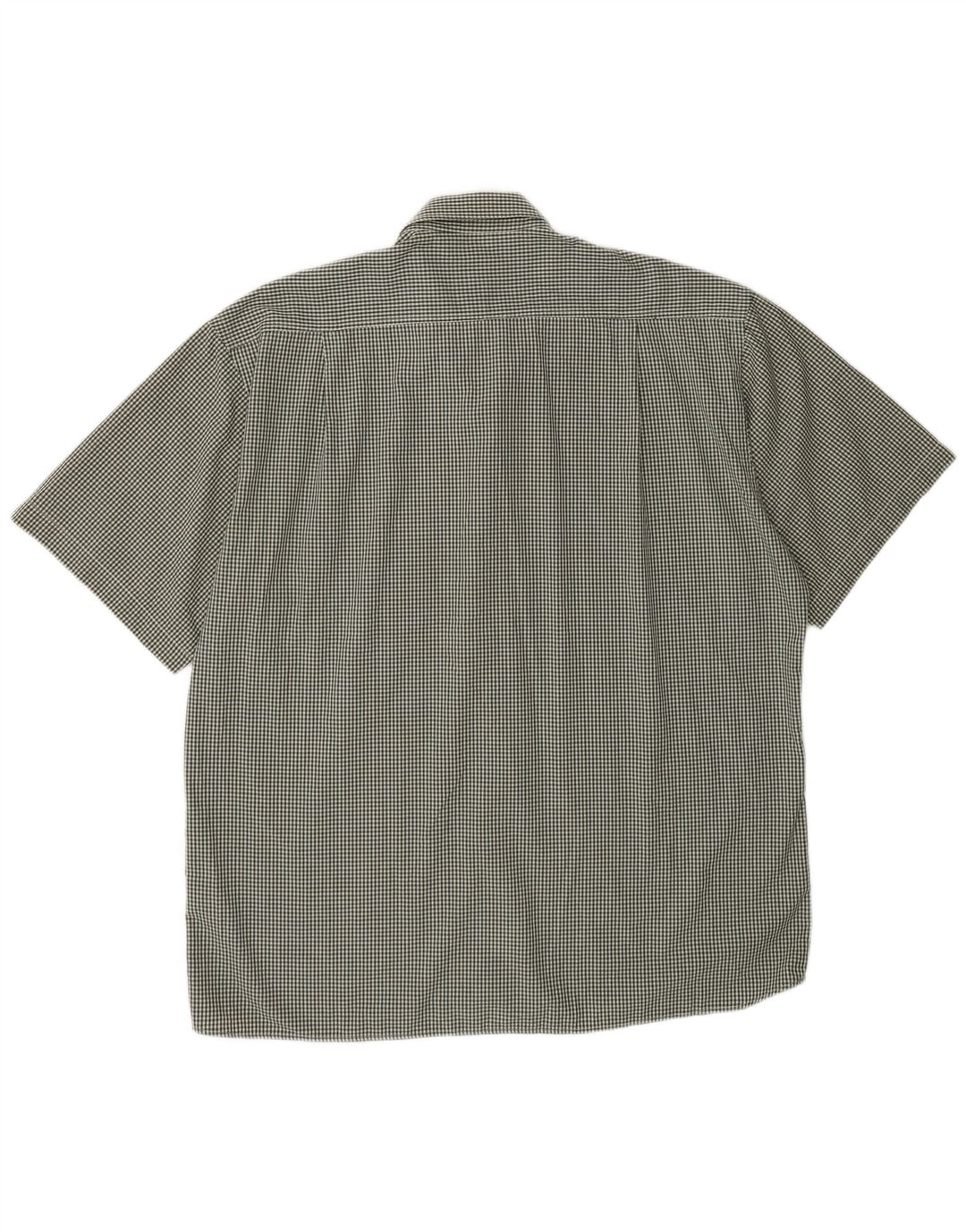 Pierre Cardin Herren-Kurzarmhemd, Größe 42, großes grünes Gingham