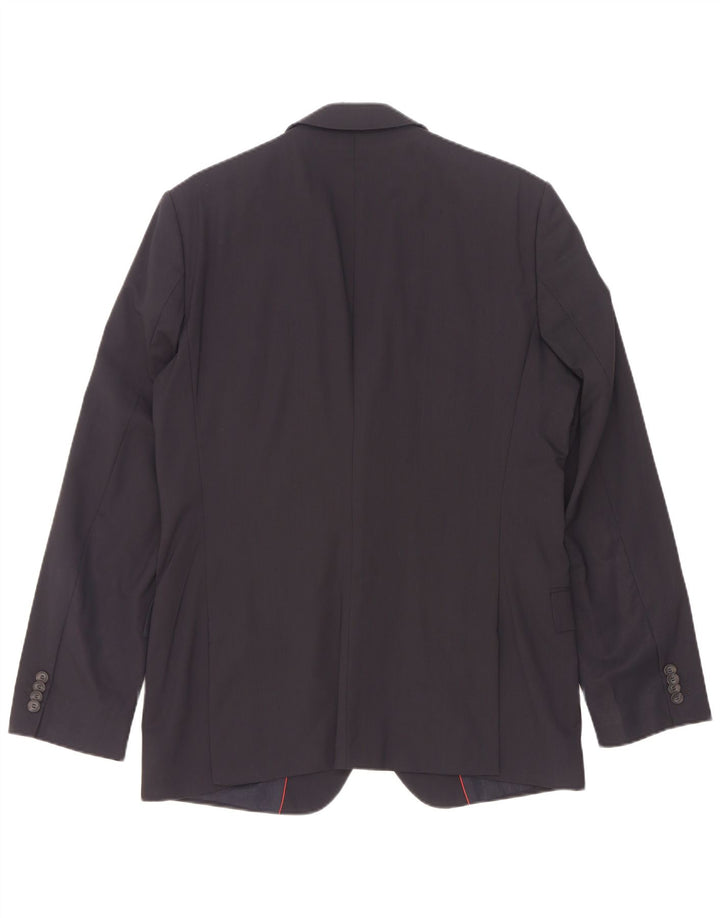 Hugo Boss Herren-Blazer mit 2 Knöpfen, UK 50, große marineblaue Wolle