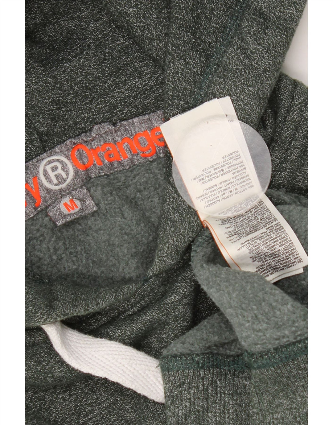 Superdry Herren-Kapuzenpullover aus mittelgrün gefleckter Baumwolle