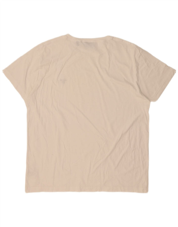 Gant Herren-T-Shirt mit normaler Passform, 3XL, weiße Baumwolle