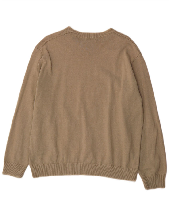 Marks & Spencer Herren-Pullover mit Rundhalsausschnitt, Größe L, Beige