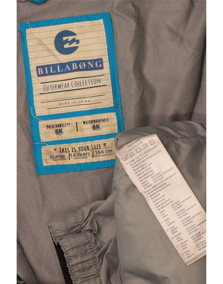 Billabong Jungen-Skijacke mit Kapuze, 13–14 Jahre, XL, mehrfarbig, Patchwork