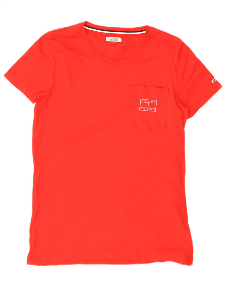 Tommy Hilfiger Herren T-Shirt Top Große rote Baumwolle