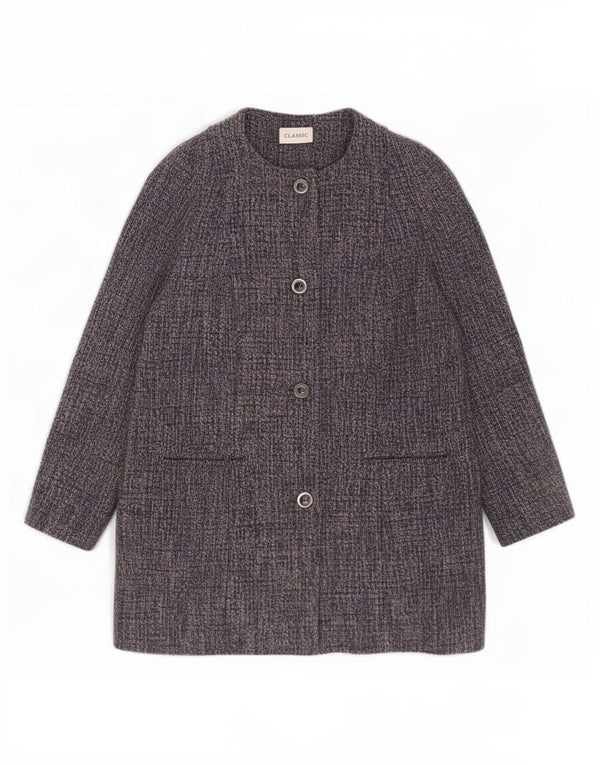 Marks & Spencer Damen-Klassiker-Mantel, UK 18, XL, blau geflecktes Polyester