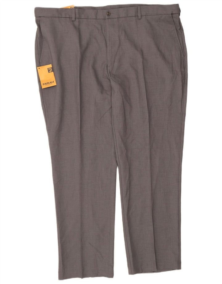 Farah Herren gerade Chinohose W48 L31 Grau Polyester