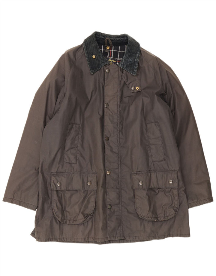 Wilkes&Akerman Herrenjacke aus gewachster Baumwolle, Größe 40, Grau