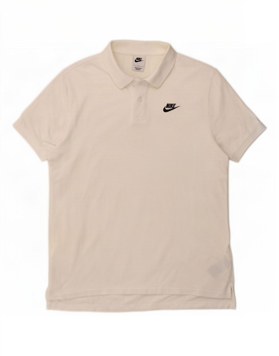 Nike Herren-Poloshirt, groß, weiße Baumwolle
