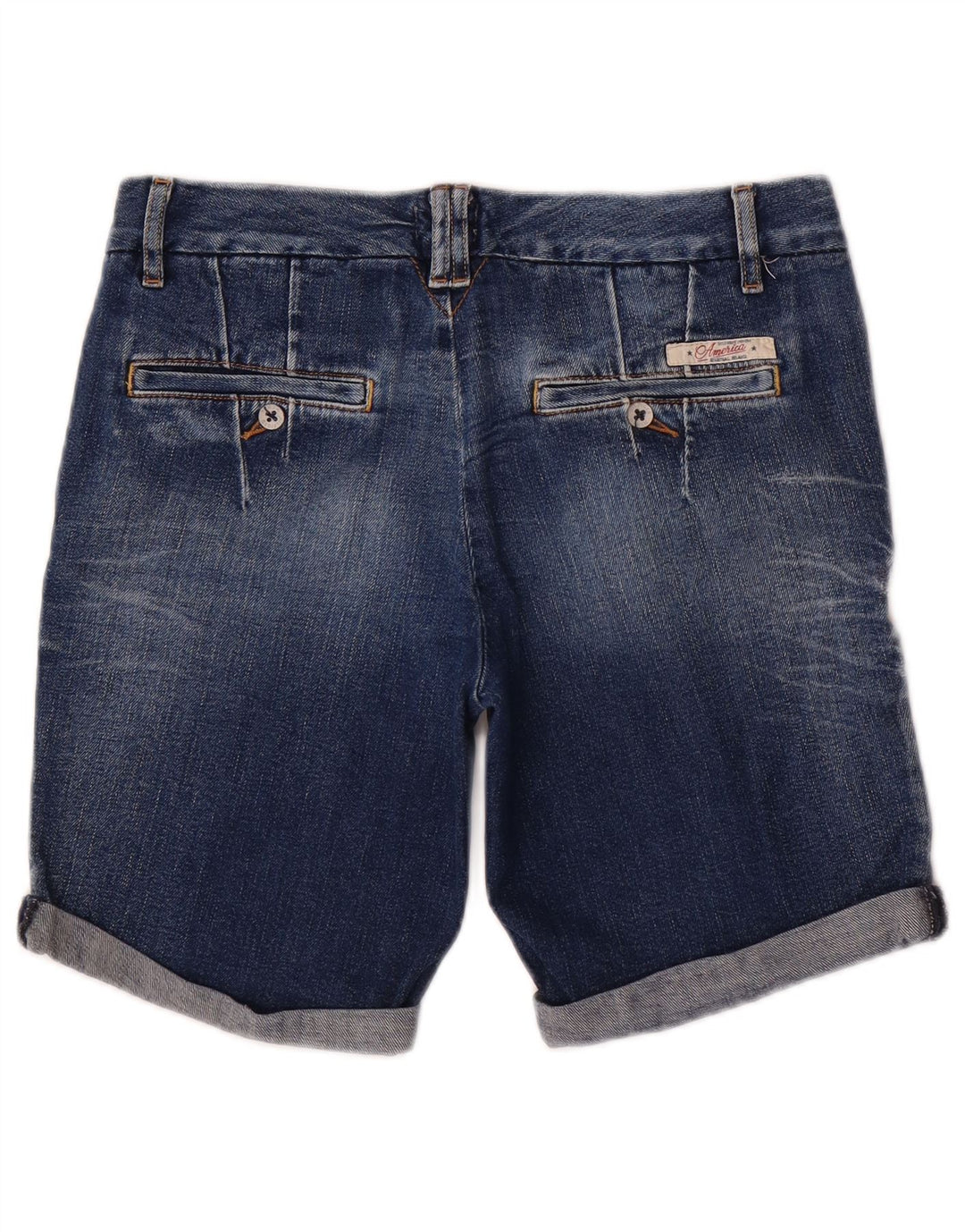 Tommy Hilfiger Damen Jeansshorts W28 mittelblaue Baumwolle