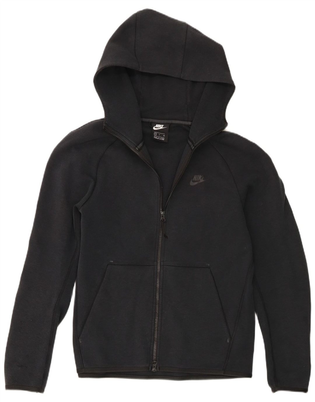Nike Herren-Kapuzenpullover mit Reißverschluss, Größe S, schwarze Baumwolle