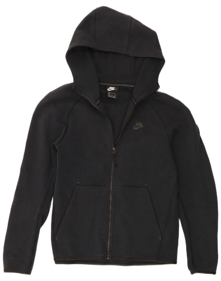 Nike Herren-Kapuzenpullover mit Reißverschluss, Größe S, schwarze Baumwolle