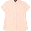 Tommy Hilfiger Damen Kurzarmhemd US 4 Small Pink Gingham