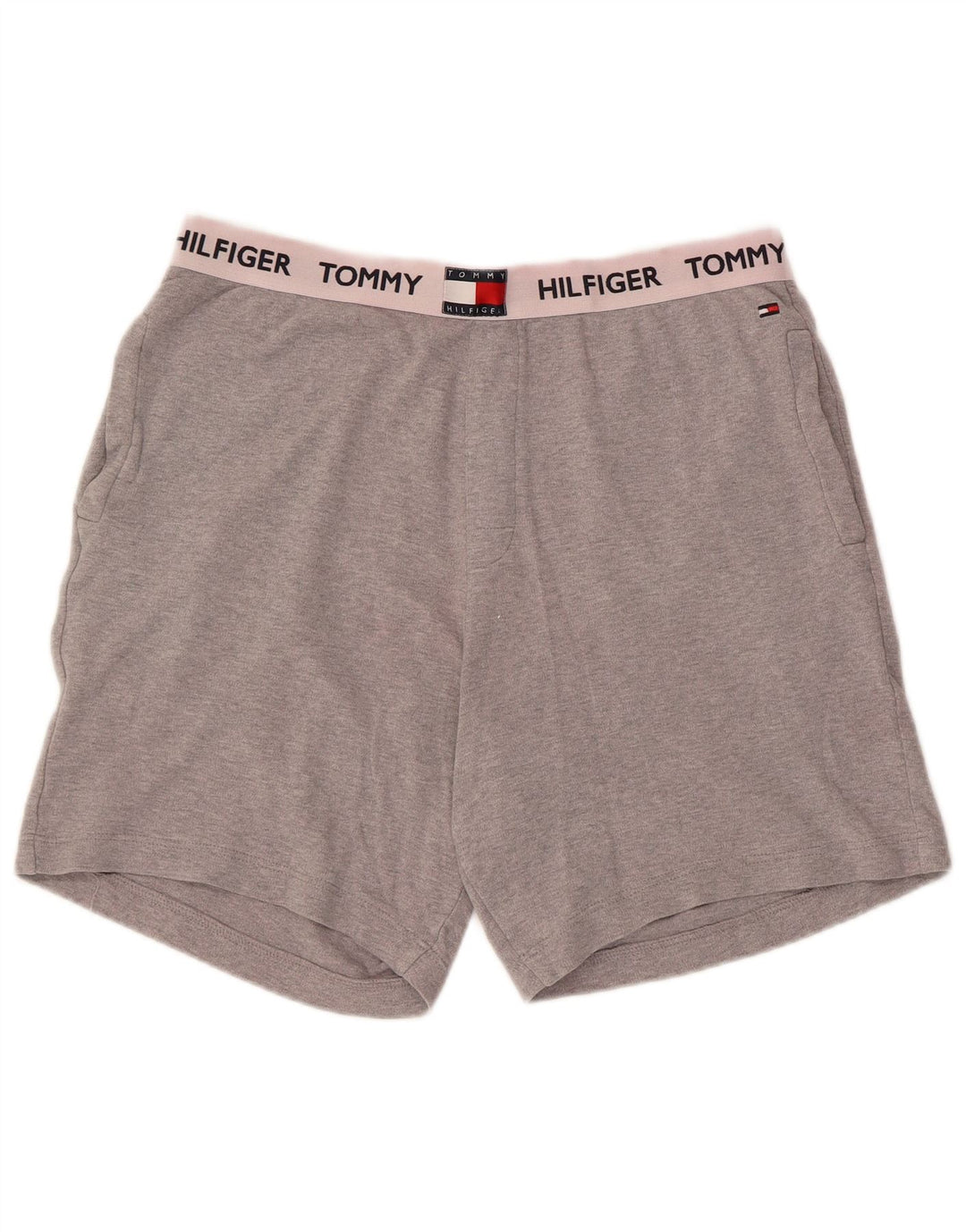 Tommy Hilfiger Herren-Sportshorts mit Grafik, mittelgraue Baumwolle