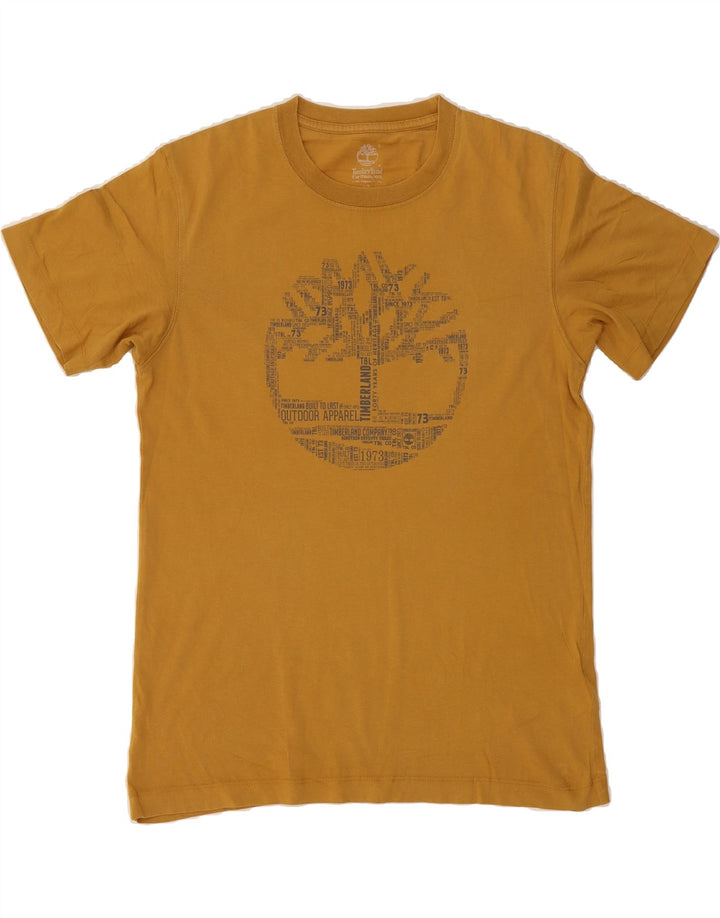 TIMBERLAND Mens Earthkeepers Regular Fit Graphic T-Shirt Top Small Yellow Vintage Timberland and Second-Hand Timberland from Messina Hembry 