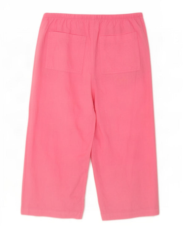 Marks & Spencer Damen-Caprihose mit weitem Bein, UK 16, Größe L W34 L20, Rosa