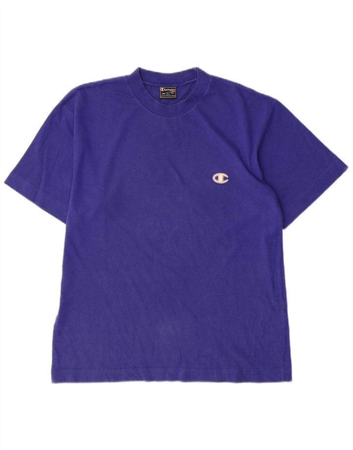 Champion Herren T-Shirt Top Small Blau Baumwolle