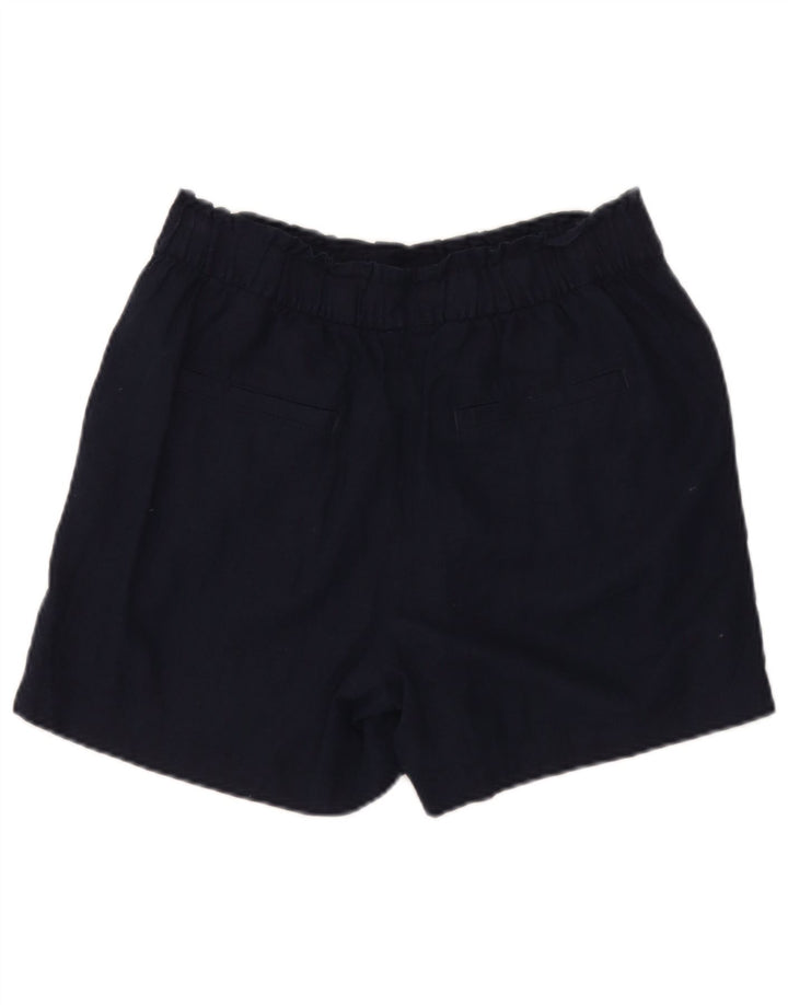 Marks & Spencer Freizeitshorts für Damen UK 12 Medium W32 Marineblau Flachs