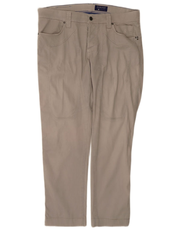 Jeckerson Damen Gerade Cordhose W34 L28 Graue Baumwolle