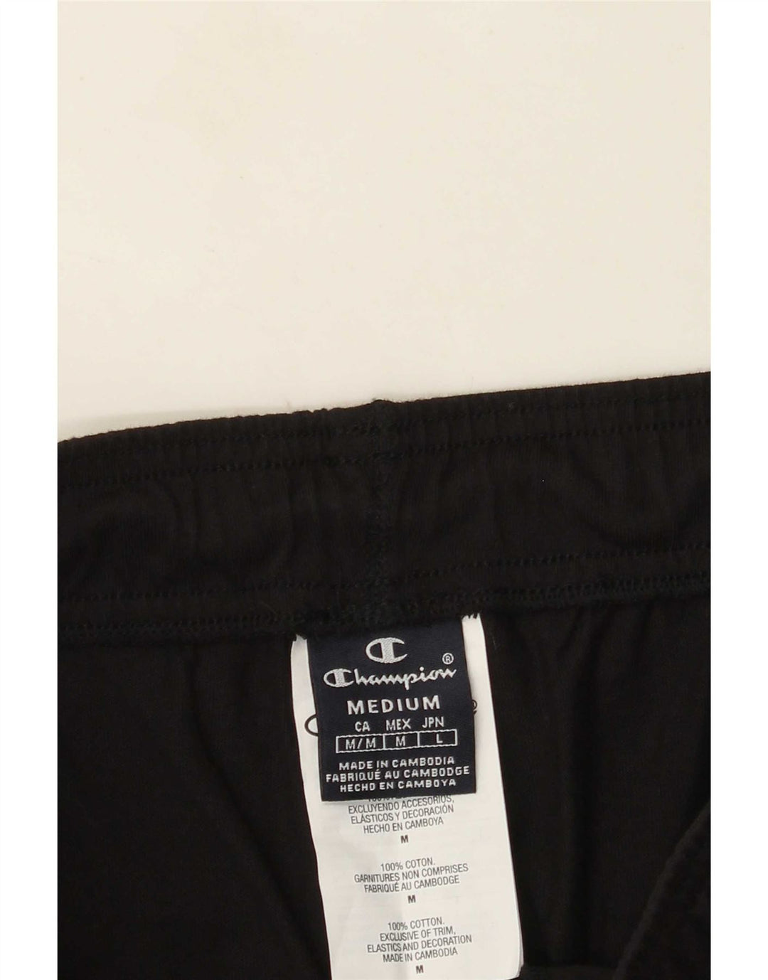 Champion Herren-Sportshorts aus mittelschwerer schwarzer Baumwolle