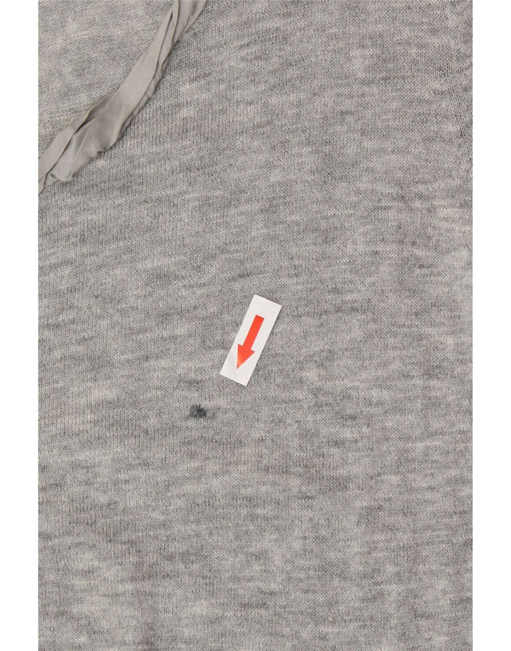 Fat Face Damen-Cardigan-Pullover UK 12 Mittelgraue Wolle