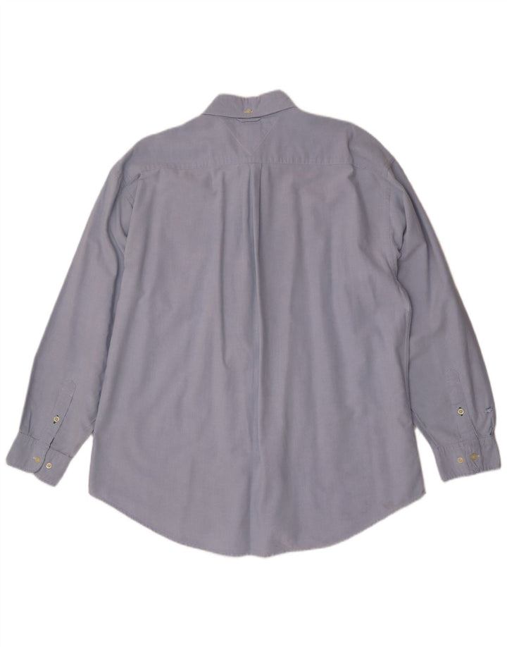 Tommy Hilfiger Herrenhemd XL, blaue Baumwolle