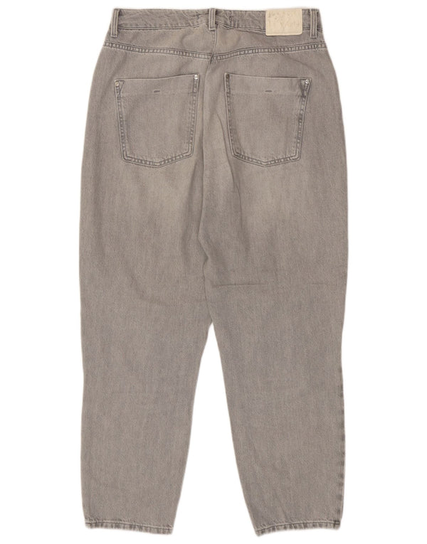 Zara Damen Tapered Jeans EU 42 Large W32 L27 Grau