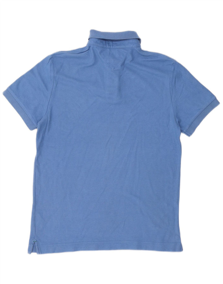TOMMY HILFIGER Herren Custom Fit Poloshirt Mittelblaue Baumwolle