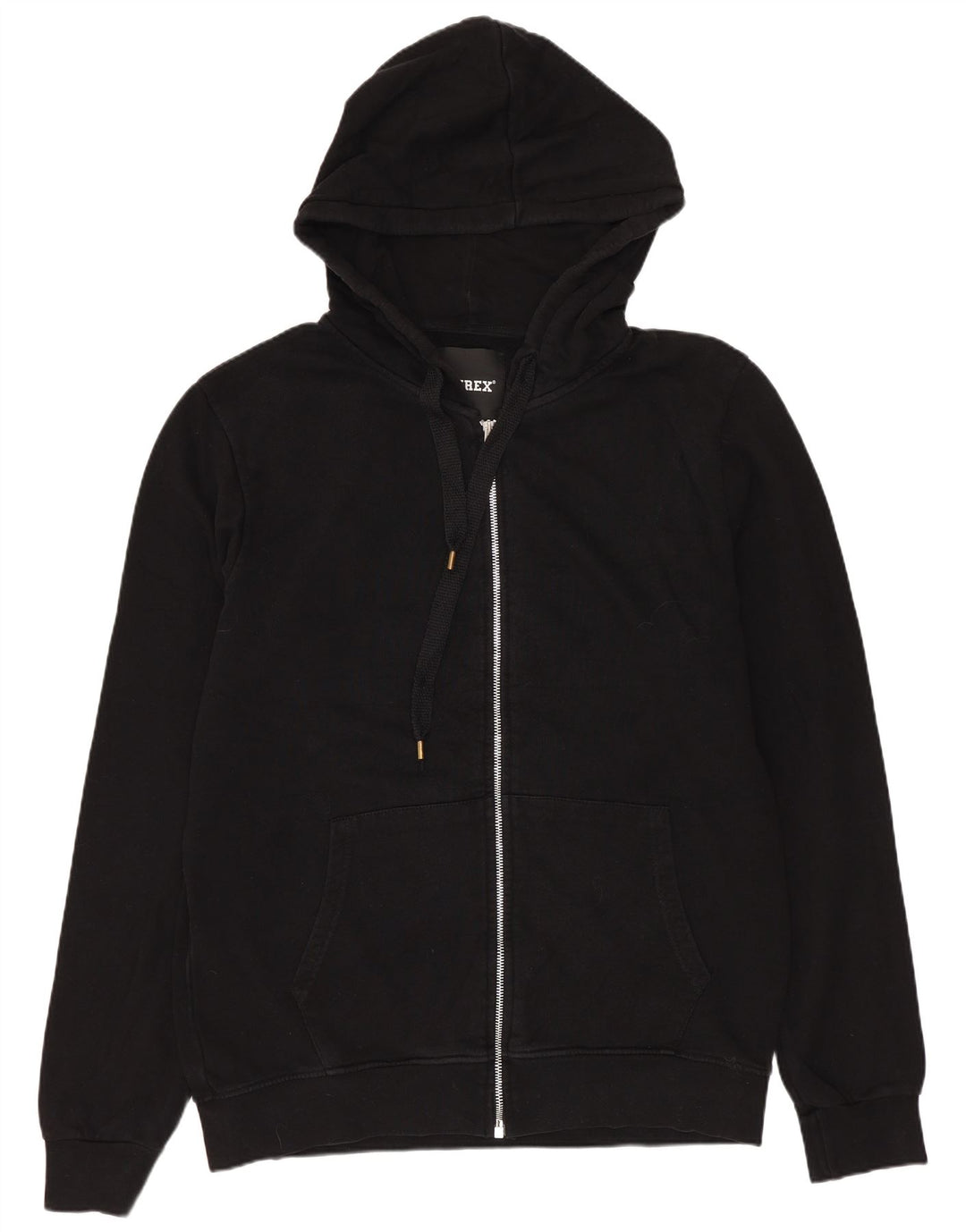 Pyrex Herren-Kapuzenpullover mit grafischem Reißverschluss, XL, schwarze Baumwolle