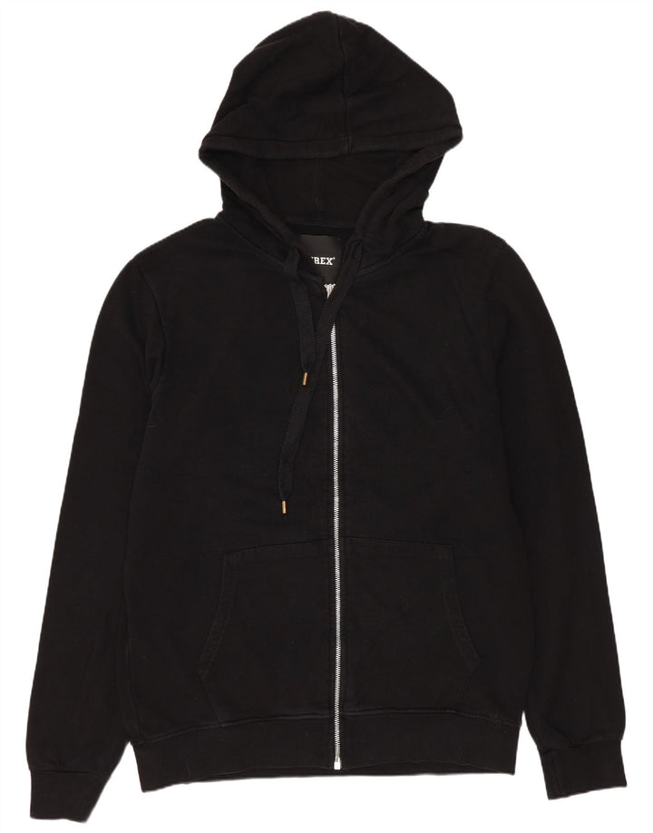 Pyrex Herren-Kapuzenpullover mit grafischem Reißverschluss, XL, schwarze Baumwolle