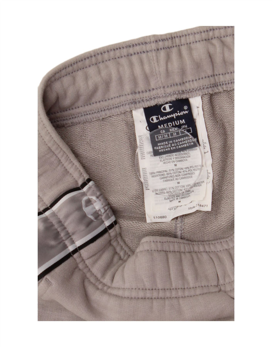 Champion Herren Graphic Sport Shorts Mittelgraue Baumwolle